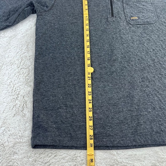 ARIAT‎ Rebar 1/4 Zip Pullover Shirt Men's LARGE Gray Long Sleeve Workwear - Picture 9 of 10